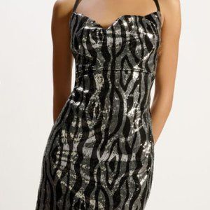 NWT Sequin Abstract Mini Dress